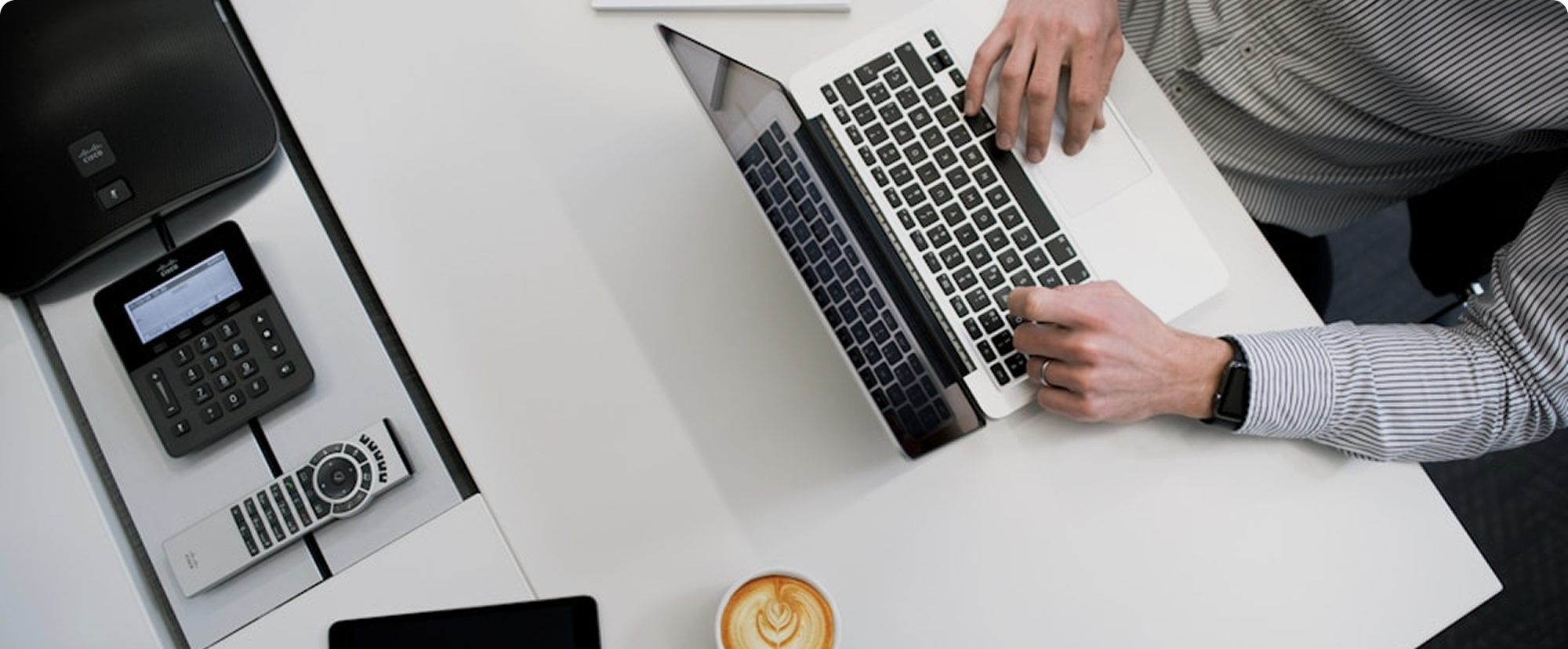 Payroll work desk with laptop